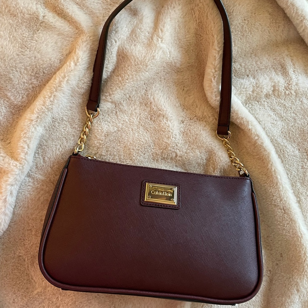 Calvin Klein small shoulder bag, Real Leather